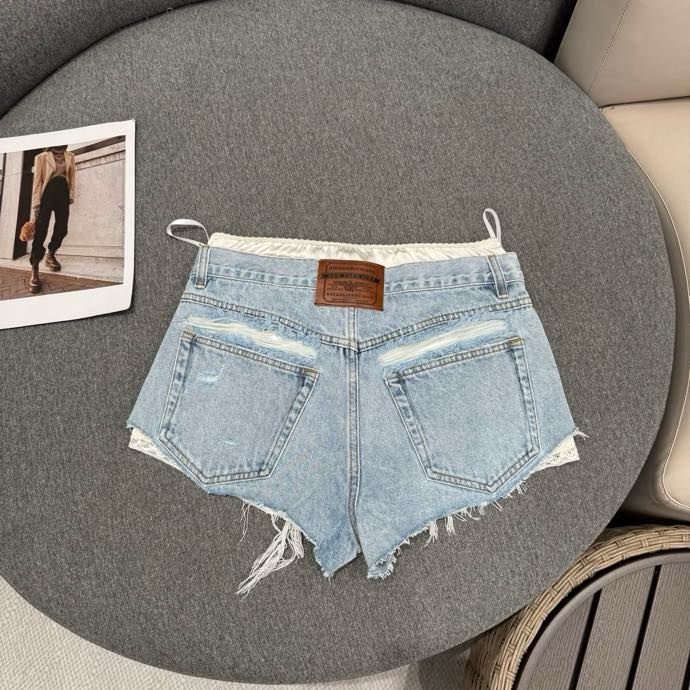 Denim women's shorts фото 3