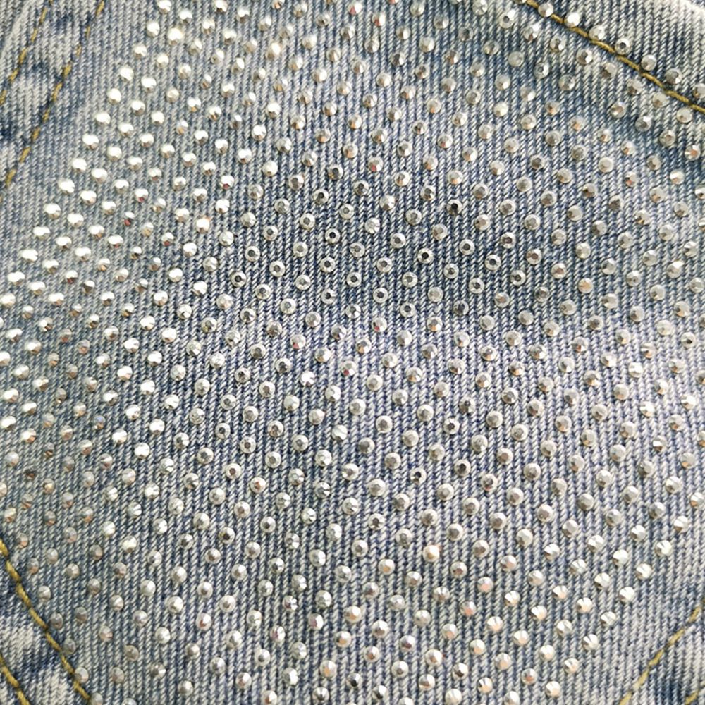 Короткий жіночий джинсовий комбінезон, вільний, з високою талією фото 2