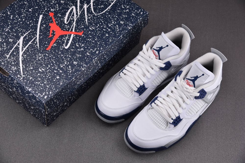 Кроссовки Air Jordan 4 Retro Midnight Navy - DH6927-140 фото 7