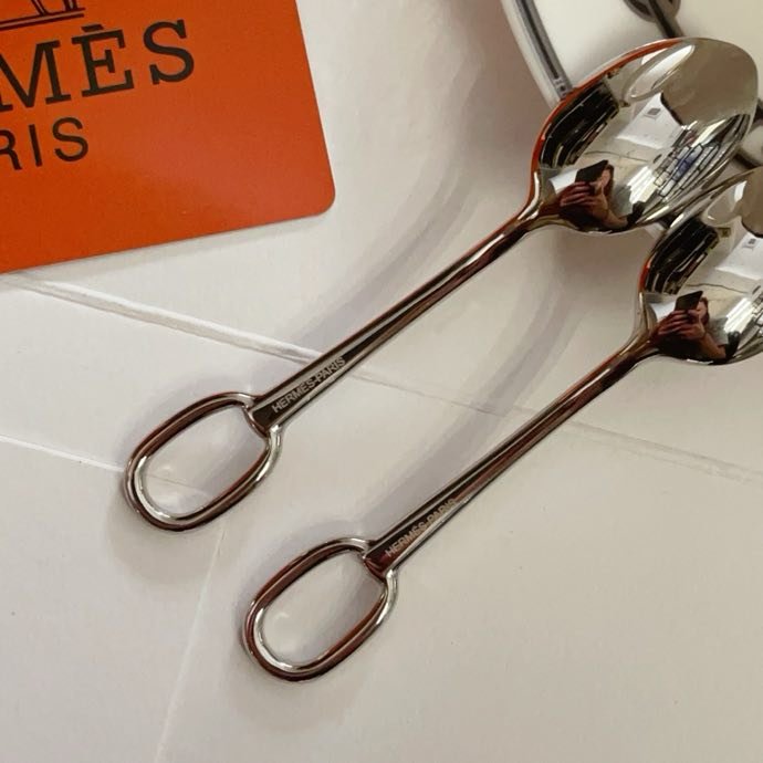 Набор посуды из костяного фарфора серии Hermes Chaine d’Ancre platinum фото 4
