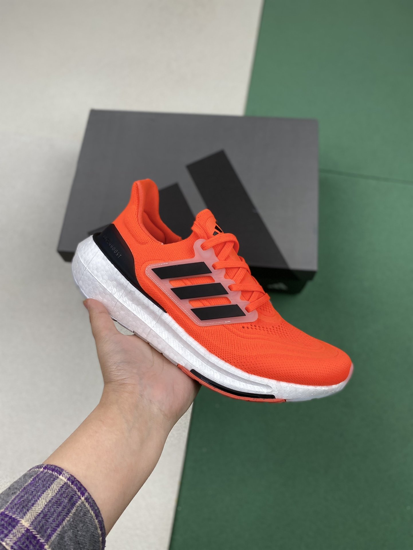 Кросівки Ultra Boost Light Solar Red Black White - HQ6341