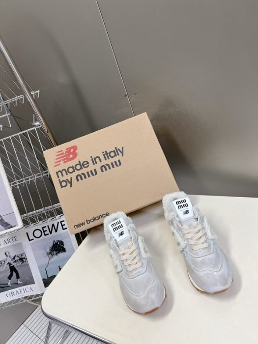 Кроссовки женские на меху Miu Miu х New Balance 574 фото 4