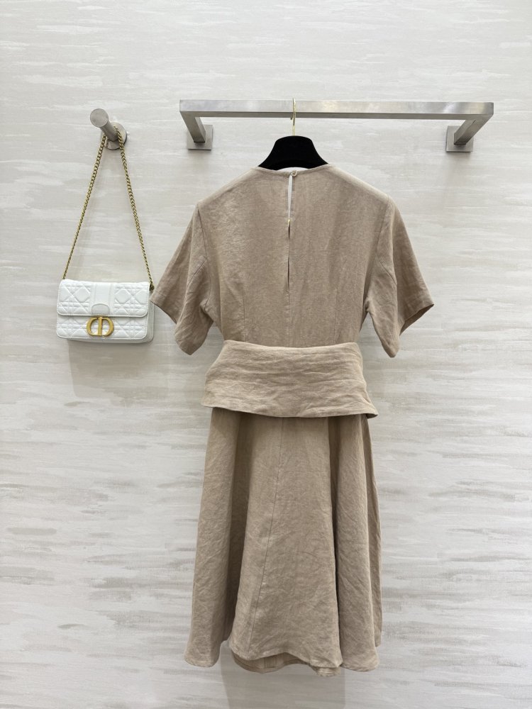 Linseed dress in French style from short sleeves фото 8