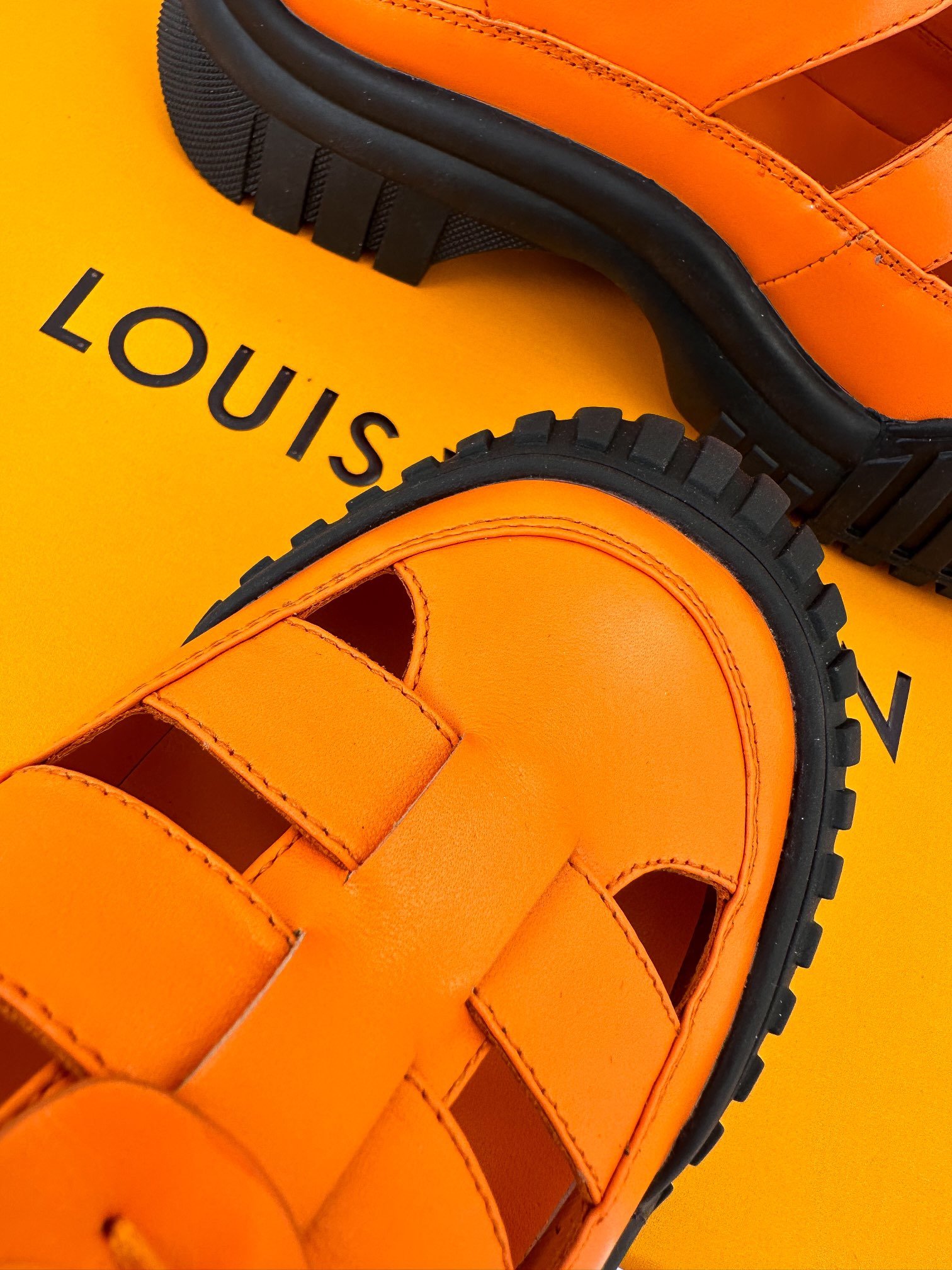 Sandals on platform 5 cm orange фото 5