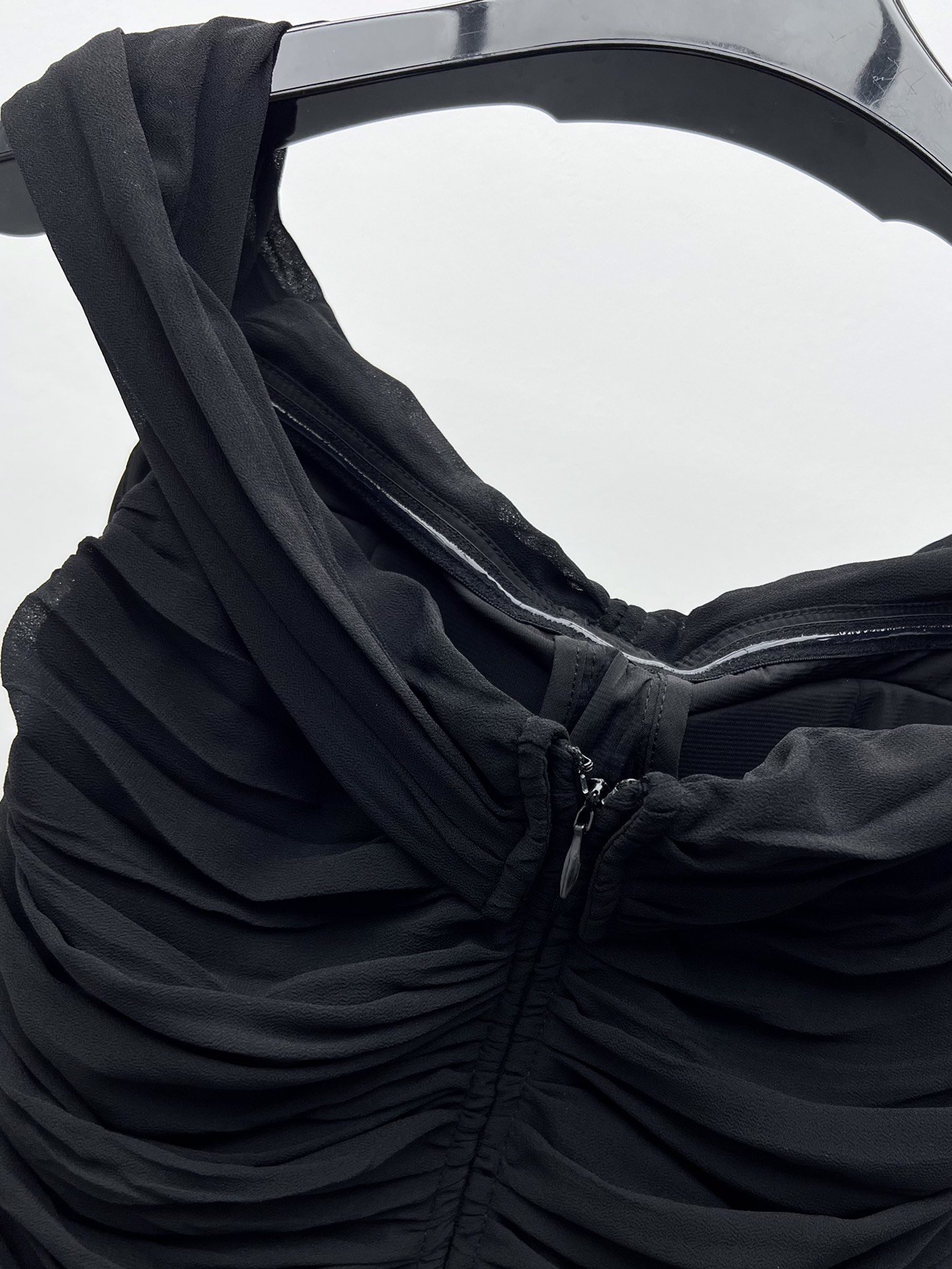 Платье мини черное (шелк 100%) фото 6