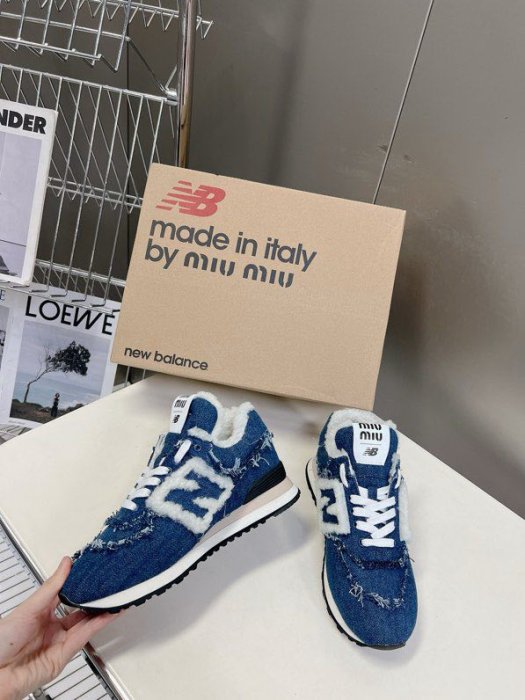 Кросівки жіночі на хутрі Miu Miu х New Balance 574 фото 8