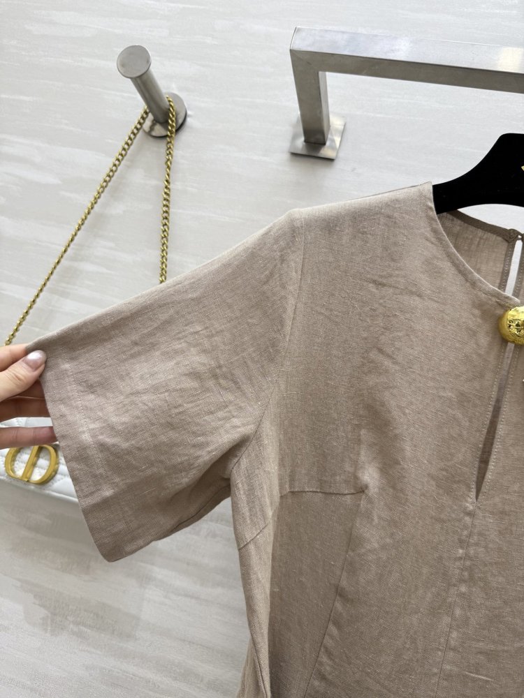 Linseed dress in French style from short sleeves фото 5