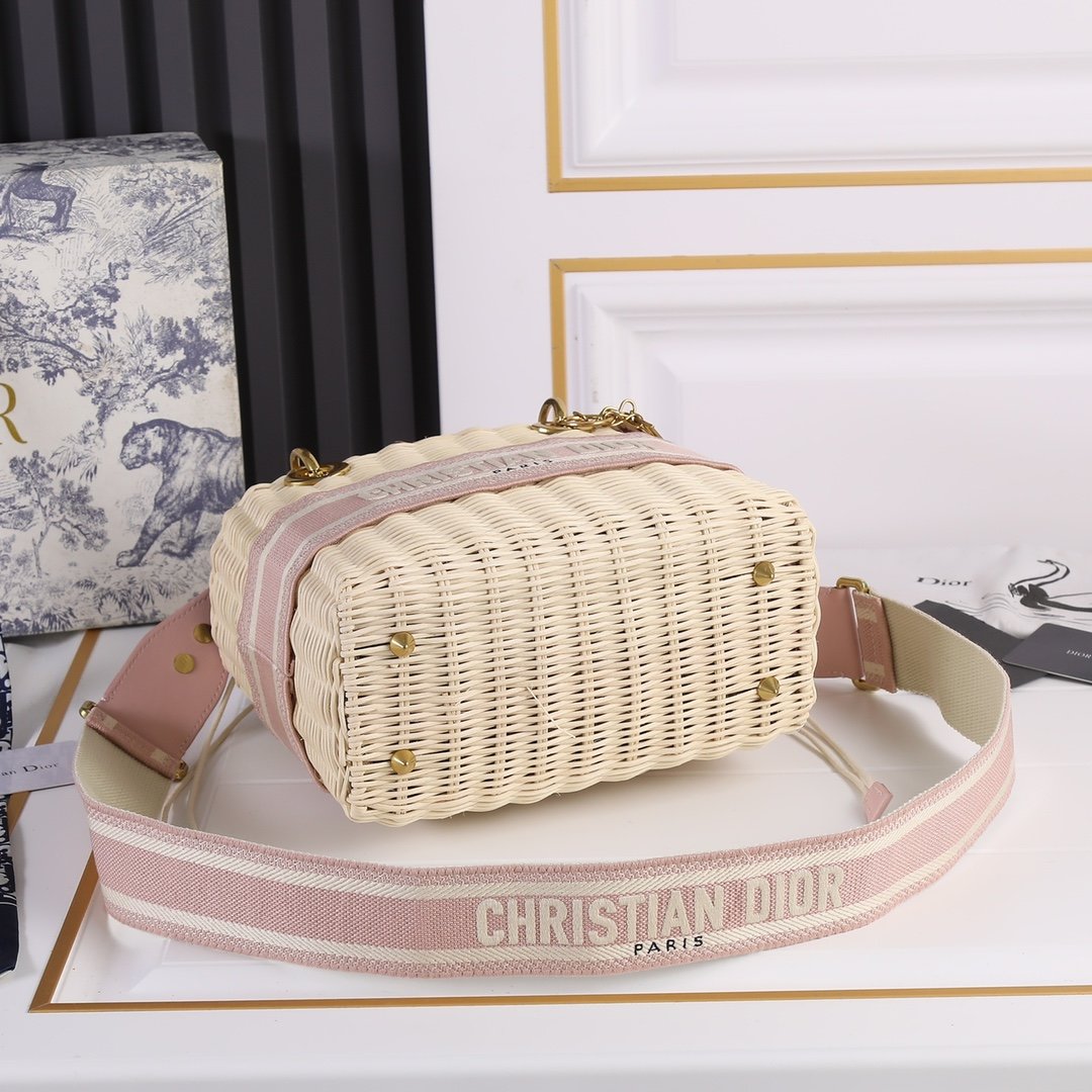 Сумка Lady Dior Bag Natural Wicker Oblique 24 см фото 8