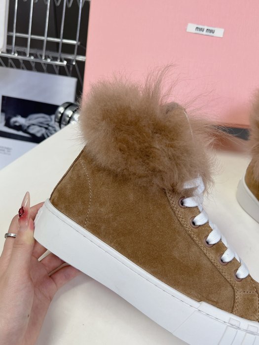 Sneakers from fur winter фото 8