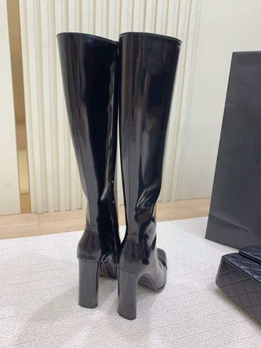 Leather boots on stud фото 6