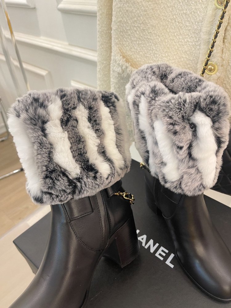 Ankle boots from fur winter фото 8