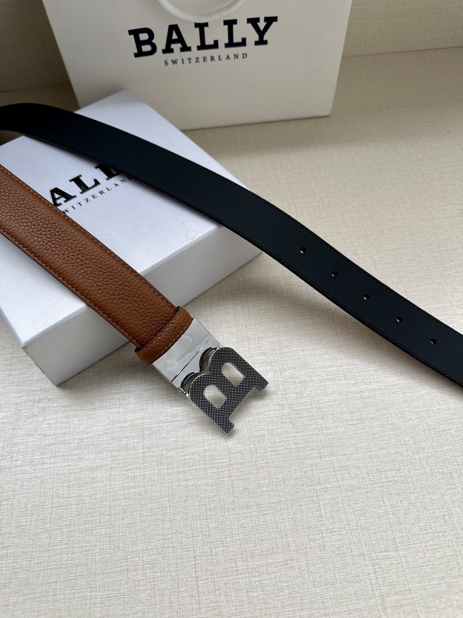Belt leather male 3.8 cm фото 7