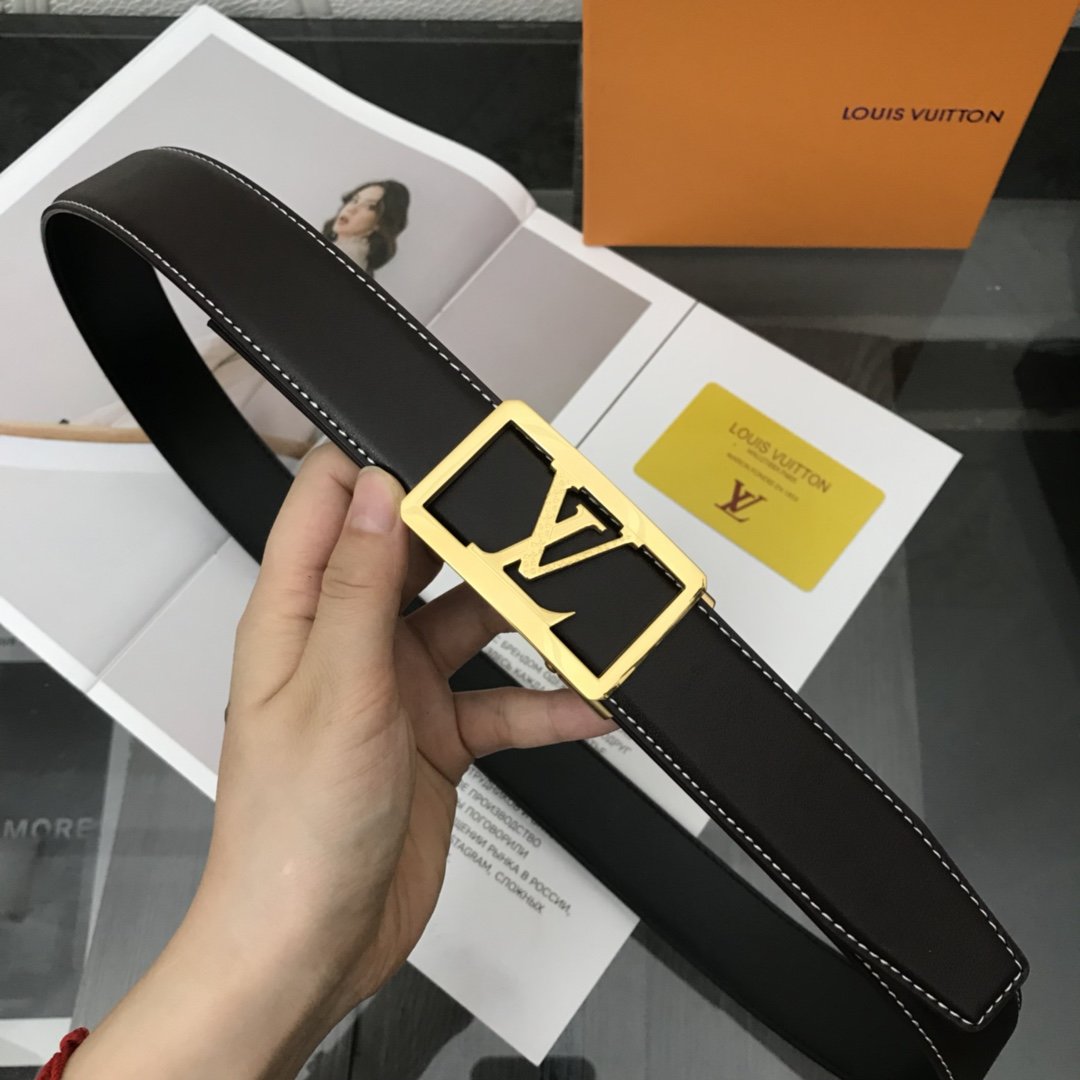 Belt, natural leather, width 3,5 cm