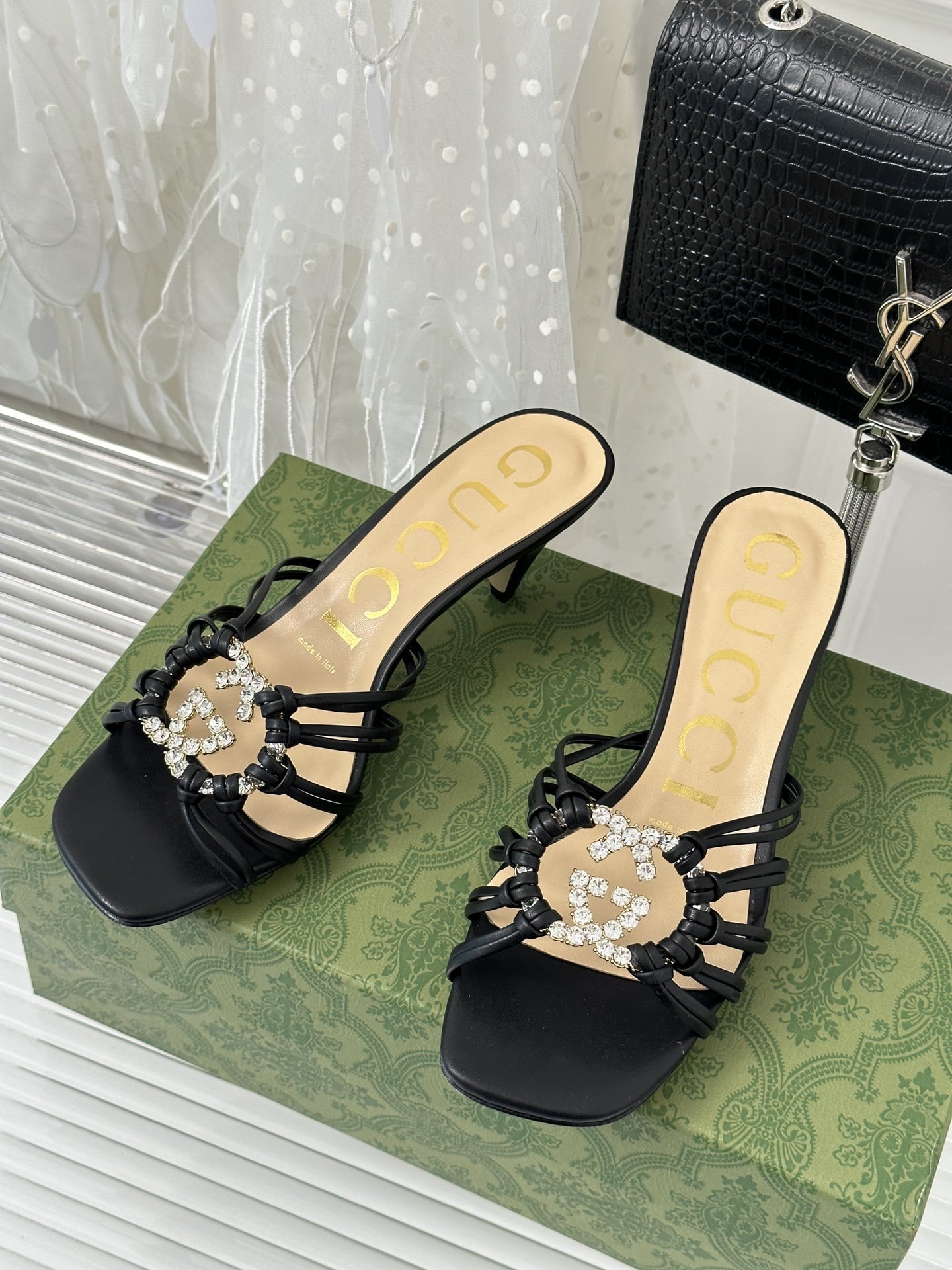 Sandals black leather фото 4