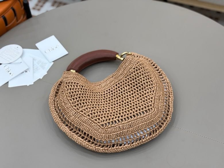 Плетені кругла сумка Chloe The Summer Banana 21 см фото 5