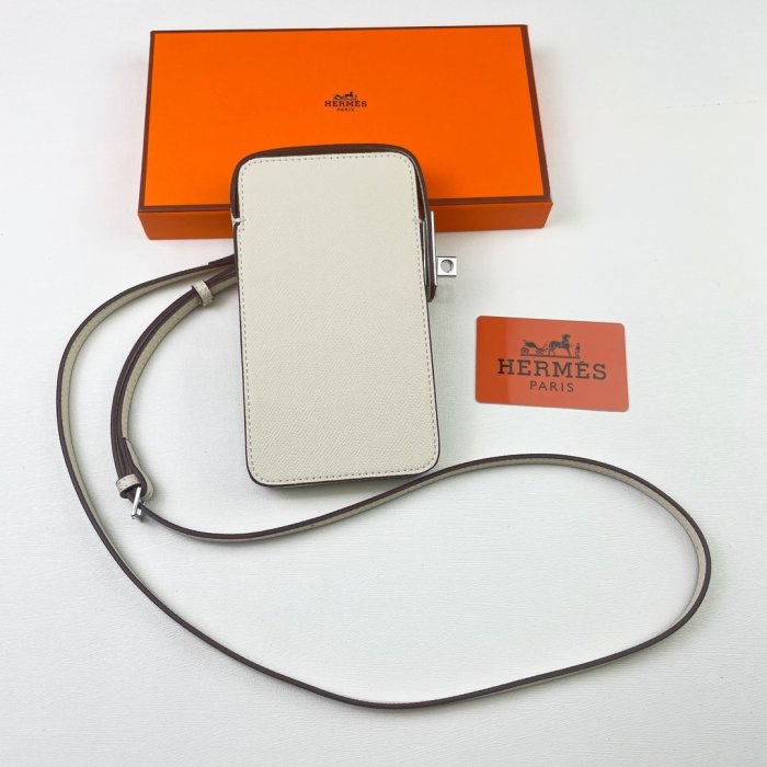 Кожаный чехол для телефона Hermes Hac a Box 17x10 см фото 2