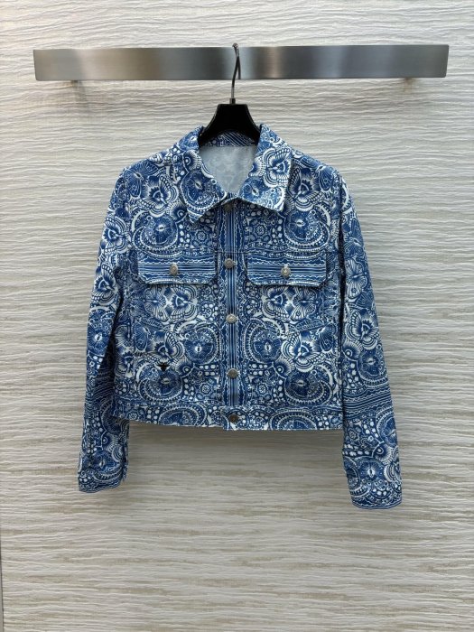 Jacket denim women's Butterfly Paisley