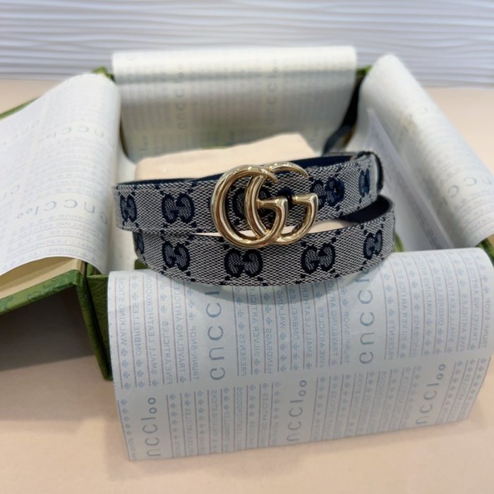 Belt leather female 2 cm