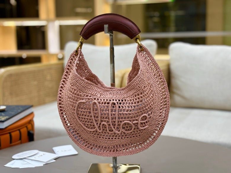 Плетені кругла сумка Chloe The Summer Banana 21 см фото 3