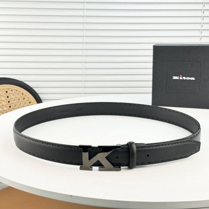 Belt leather 3.5 cm Kiton buy for 116 EUR in the UKRFashion store. luxury goods brand Kiton. Best quality