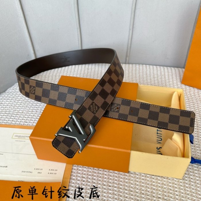 Belt leather bilateral 4 cm