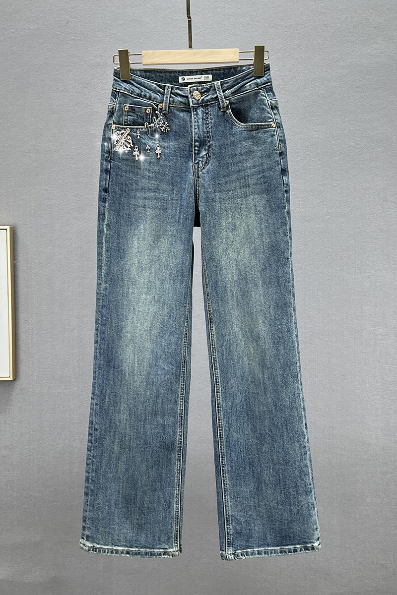 Женские модные широкие джинсы фото 6