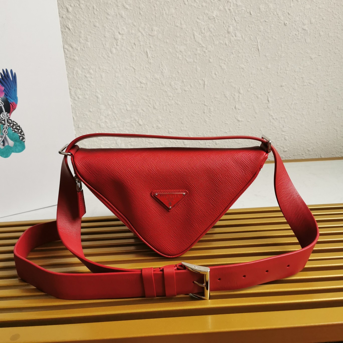 Triangular a bag on belt 25 cm