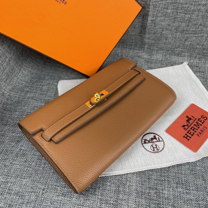 Клатч HERMES Kelly кожаный 24 см фото 3