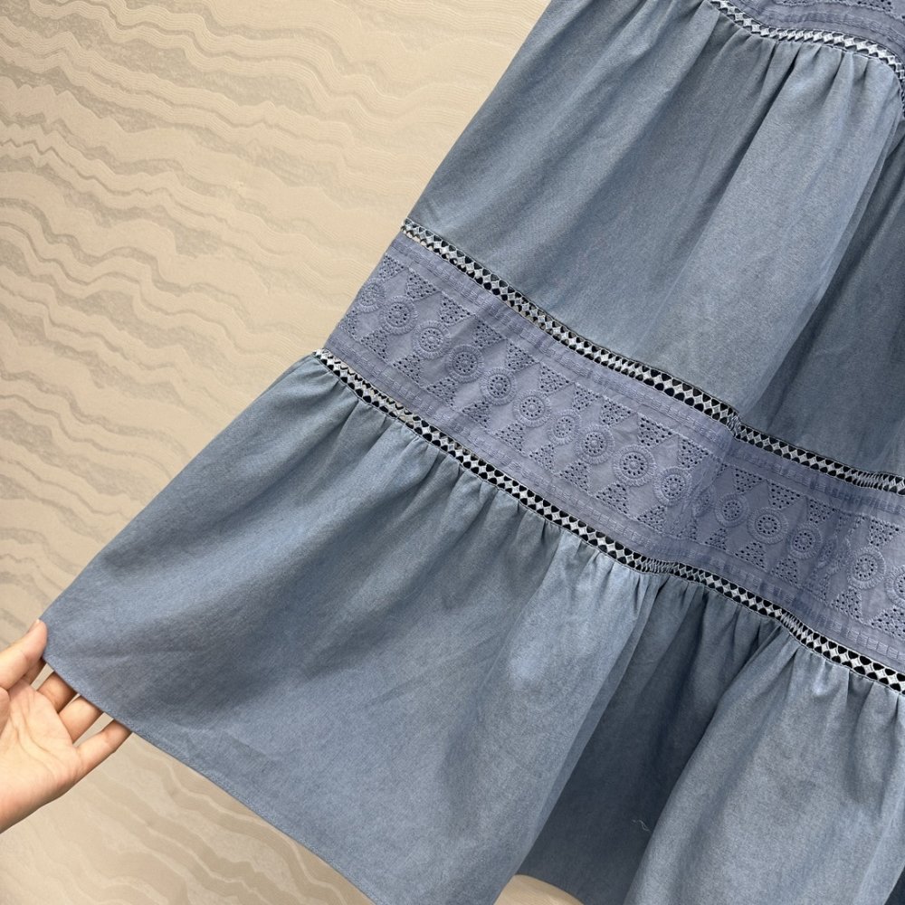 Long denim skirt фото 8