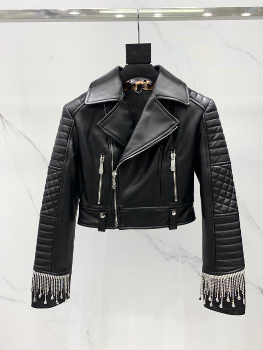 Leather women's jacket