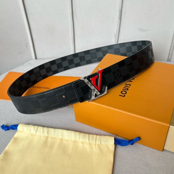 Belt leather bilateral 4 cm