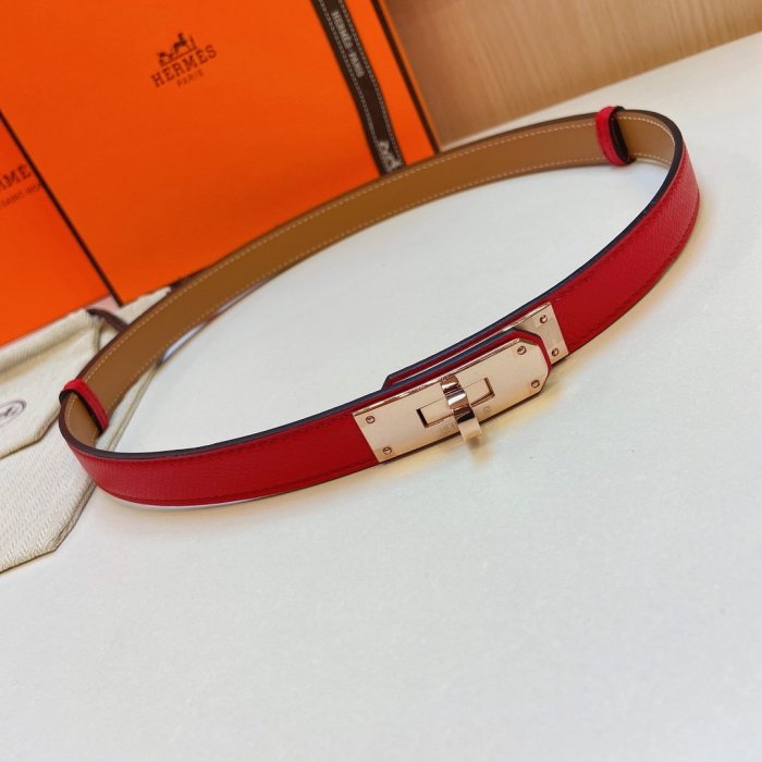 Belt HERMES Kelly leather female 1.8 cm