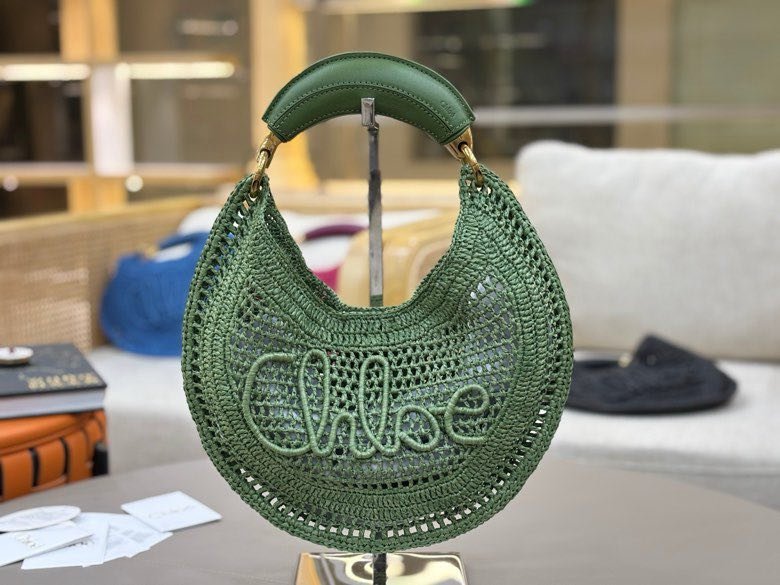 Плетені кругла сумка Chloe The Summer Banana 21 см