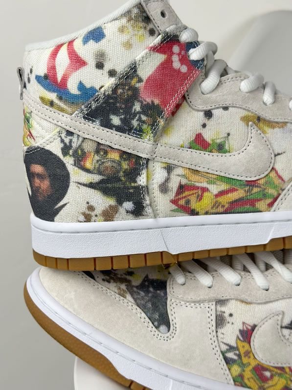 Sneakers Supreme x NK Dunk SB High Rammellzee FD8779-100 фото 3