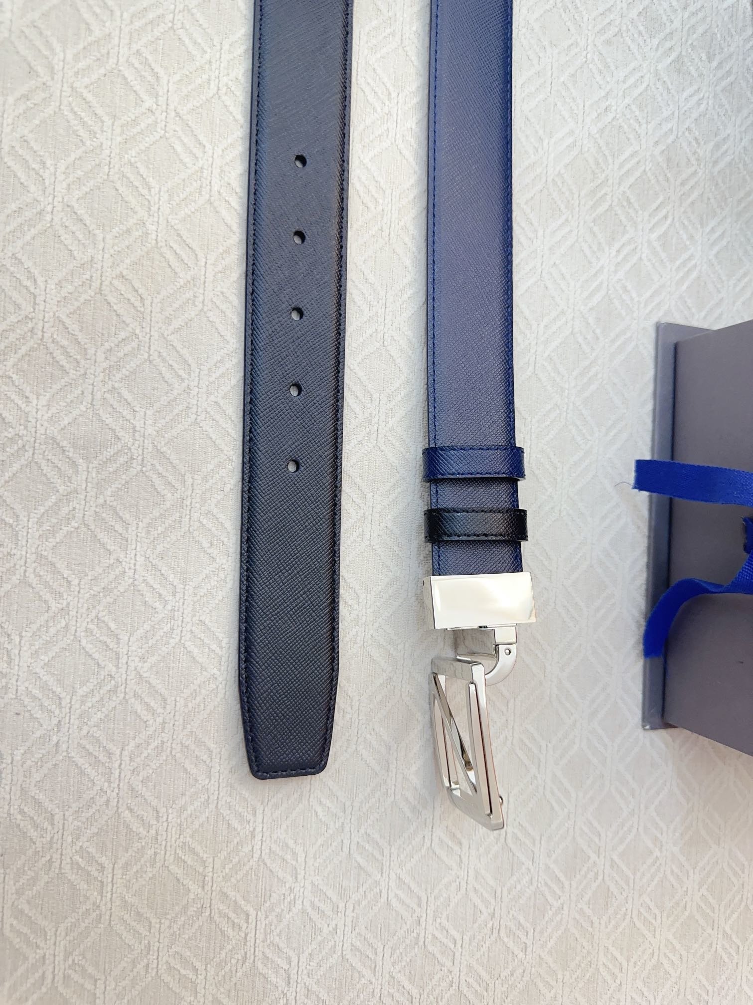 Male leather belt 3.5 cm фото 8