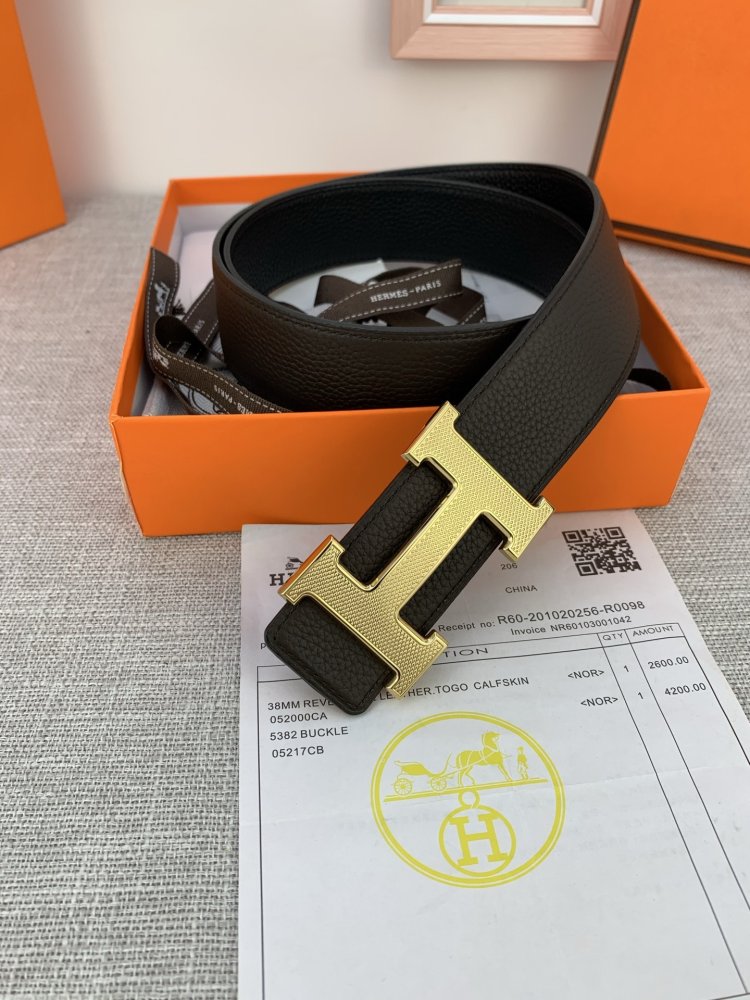 Ремень кожаный 38 мм фото 3