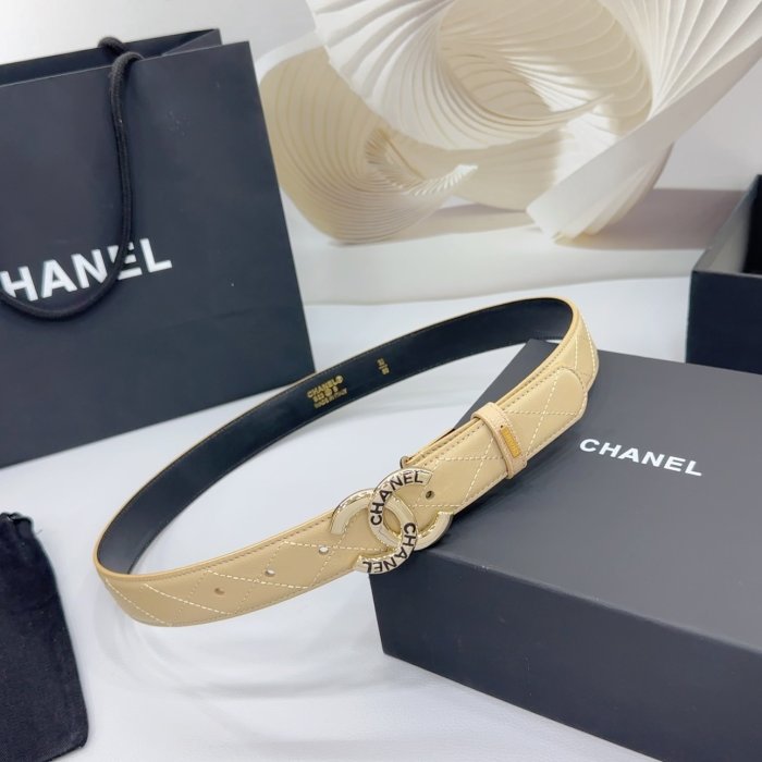 Belt leather female 3 cm