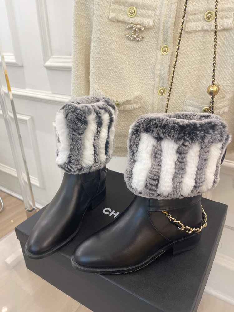 Ankle boots from fur winter фото 6