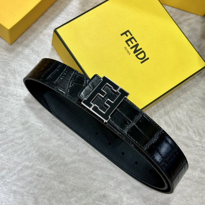 Belt leather bilateral 4 cm