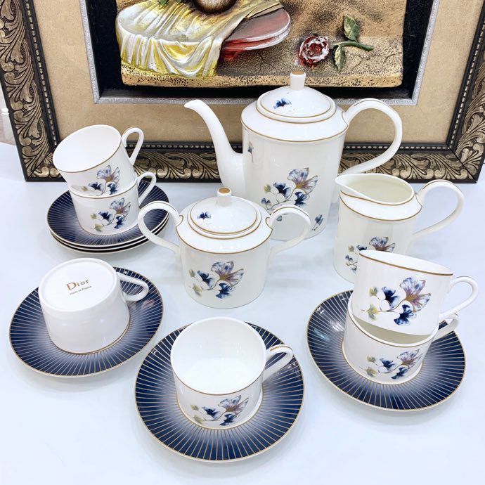 Tea service of bone porcelain Lily of the valley Series