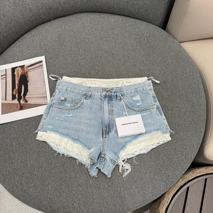 Denim women's shorts фото 5