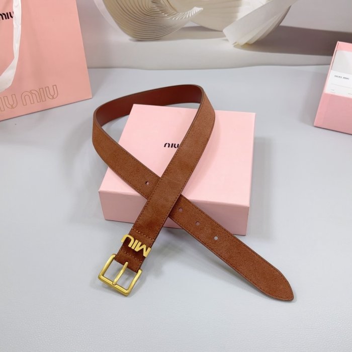 Belt leather female 3 cm