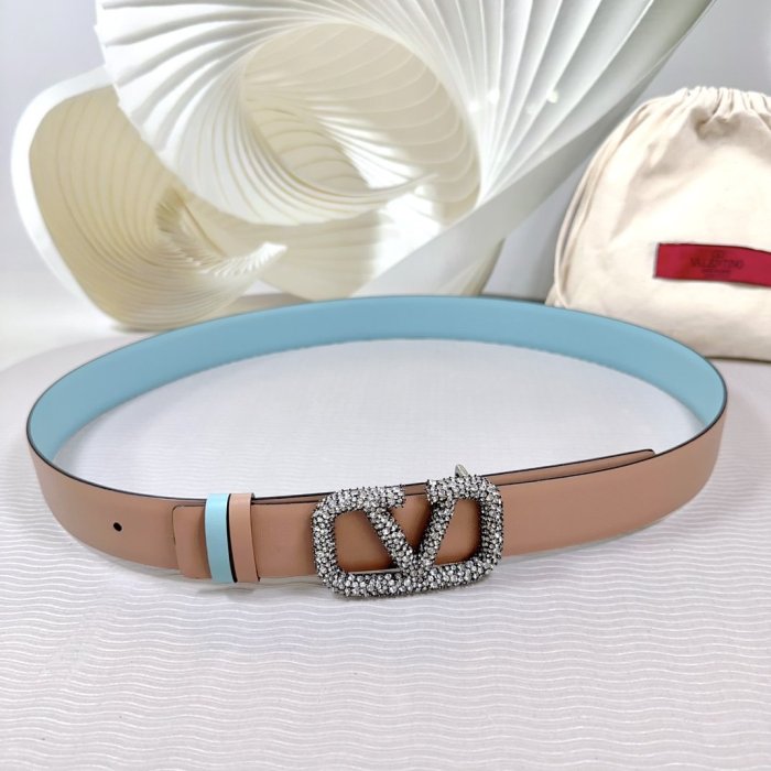 Belt leather female 3 cm