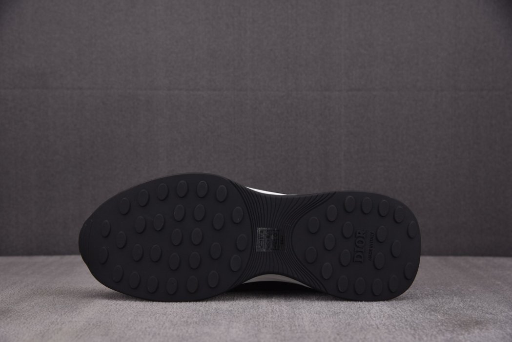 Кроссовки Dior B25 Runner Black Grey Oblique Leather фото 4