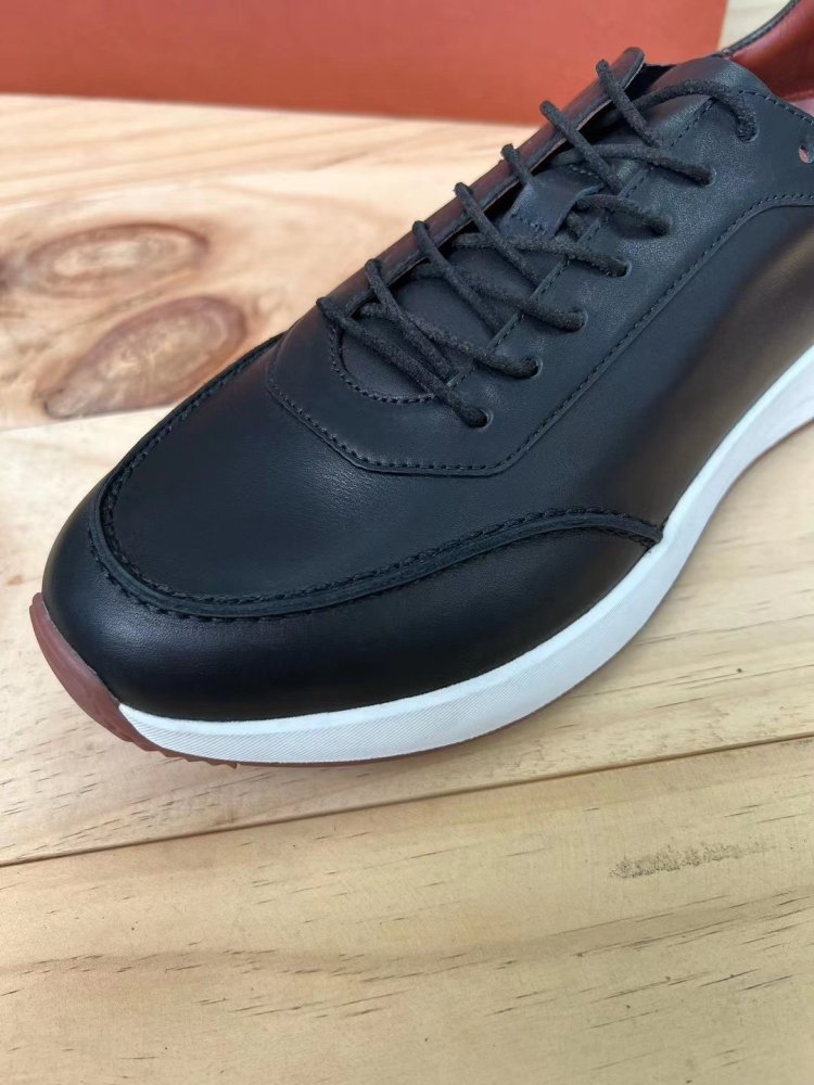 Leather men's sneakers фото 9