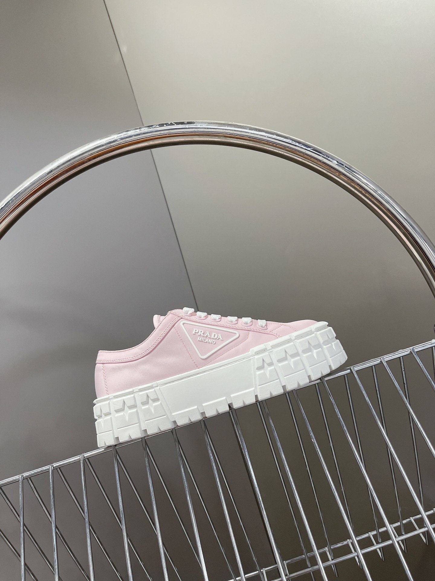 Кроссовки Double Wheel на высокой платформе, розовые фото 5