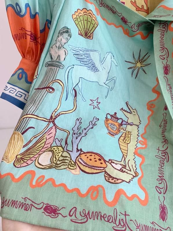 Платье Alemais Linen Color Lobster фото 7