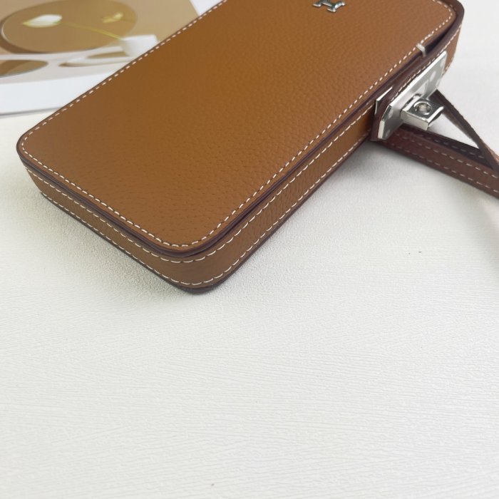 Кожаный чехол для телефона Hermes Hac a Box 17x10 см фото 4
