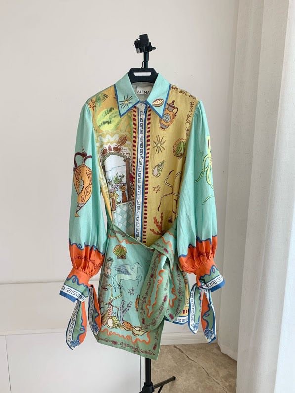 Платье Alemais Linen Color Lobster