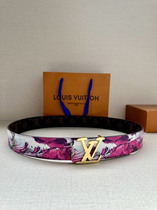 Belt leather bilateral 4 cm